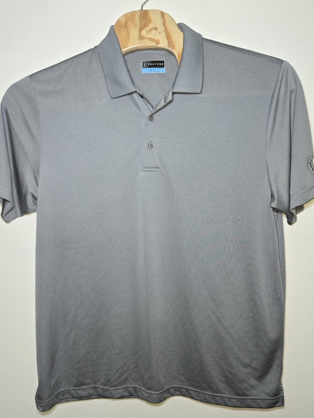 PGA Tour Mens XL Silver Short Sleeve Polo Golf Shirt